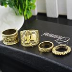 Boutique 🐘 4pc Boho Elephant Gold Midi Rings Bohemian New Photo 2