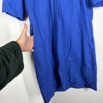 Haris Cotton 100% Linen Blue Dress Size Medium Photo 6