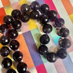 Heidi Daus Statement Floral Necklace with Genuine Amethyst Beads & Multicolor Cr Purple Photo 2