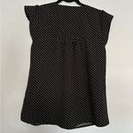 Savanna Jane Arcadia Embroidered Bib Top Polka Dot Floral Black Women’s Small Photo 4