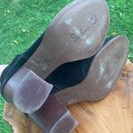 Splendid  Women’s Black Suede Block Toe Heeled Boots Size 10 Photo 4