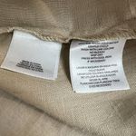 Jones New York  Top Womens Large Beige 100% Linen 3/4 Tab Sleeve 1/4 Zip Resort L Photo 9