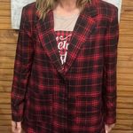 Red and Black Plaid Blazer, women’s, XL Photo 0