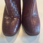 Journee Collection  Women’s Boots  Size 9 Wine Square Toe Block Heel Back Zip Up Photo 10