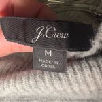 J.Crew  Women's Wool Alpaca Blend Side Slit Grey Ribbed‎ Turtleneck Sweater Sz MD Photo 5