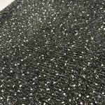 EXPRESS Tweed Mini Skirt Rhinestone Bling Button Front Black Speckled A-Line 6 Photo 6