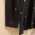 Gerard Darel  Black & Gold Glitter Star 3/4 Length Sleeve Tee Size Small Photo 6