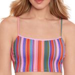 Salt + Cove Ziggy Pop Long Line Bikini Top Pink Size undefined Photo 3