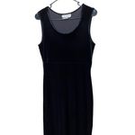 Karin Stevens Karin Stevens Womens Size 6 Black Velvet Vintage 90s Maxi Dress Scoop Neck Photo 1