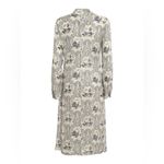 PINKO White Blue Panther Print Long Sleeve Midi Dress Size 8 Photo 4