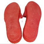 Free People Beach Front Women Size 39 Espadrille Slides Red Sandals Slip On Photo 4