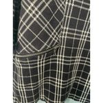 Talbots ‎ Plus Petite Top Black Plaid 3/4 Sleeve Zipper Pockets Photo 3