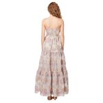 Elliatt NWT  Halite Blush Pink Metallic Jacquard Side Slit Maxi Dress Photo 2