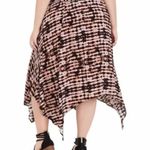 Torrid  Tan Black Tie Dye Shark Bite Handkerchief Hem Midi Skirt Photo 1