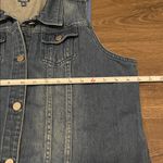 Reba Women’s  Denim Vest, Blue Western Button Up Vest 100% Cotton Size Large Photo 2