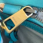 Gucci  Calfskin Medium Bright Bit Top Handle/Shoulder Tote, Turquoise - Preowned Photo 7