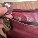 SAS Genuine Soft burgundy Red Leather‎ Slouchy Crossbody Large Bag Purse Photo 7