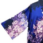 Oscar de la Renta  Neiman Marcus Maxi Kimono Kaftan Dress Floral Blue Purple XL Photo 5