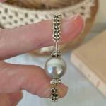 Silver Pearl Ring Vintage “Twyla” Elegant Classic Style Minimal Pearlcore Photo 4