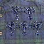 J.Crew Embellished shrunken button-up shirt tartan brushed cotton oxford 0 NWT Photo 4