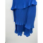 New In Blue Striped Mini Dress Size M Tiered Holiday Festival Cocktail Party NWT Size M Photo 2