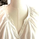 Mossimo White Blouse Ruffled Lace Trimmed Collar SZ S Fairy Coquette Feminine Photo 1