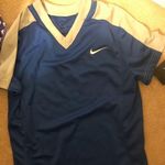 Nike Women Dri Fit blue white  softball coach shirt Photo 0