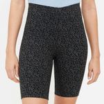 Ann Taylor  Leopard Bike Shorts Gray & Black Large Photo 0