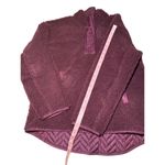 Athleta Cozy Sherpa Snap Sweatshirt In Burgundy Photo 9