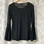 Ultra Flirt -Black Long Sleeve Crew Neck Blouse NWOT Photo 2