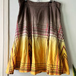 Kenar •dip-dyed embroidered full circle skirt•sz 10 Photo 0