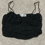 Cute black scrunched crop top Size M Photo 0