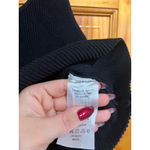 Quince Black Ribbed Knit Tank Top Sleeveless Minimalist Stretch Size L Photo 2