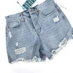 YMI Jeans NWT Women's Distressed High Rise Mom Shorts Blue Light Wash Size 7/28 Photo 1