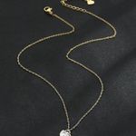 Heart Locket Necklace Gold Photo 5