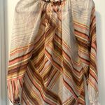 Robert Graham  Pink and Brown Silk Geometric Blouse Size Small Photo 4