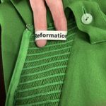 Reformation Alva Jumpsuit Womens 2 Kelly Green Smocked Wide Leg Sleeveless Crop Photo 10