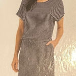 Hilary Radley Radley London Striped T-Shirt Dress Drawstring Waist Casual Comfy Photo 0