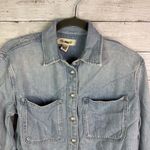 Madewell Cropped Denim Shirt Jacket Size XXS Photo 3