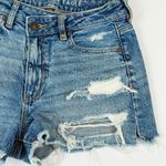 American Eagle Women's Size 4 Strigid Distressed Denim Cutoff Shorts Blue Photo 2