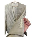 Veronica Beard  Braeton Tan White Dickey Blazer Jacket Officewear Linen size 14 Photo 9