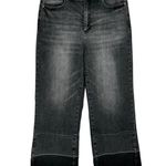 Judy Blue Wide Leg Crop Jeans Sz 28 High Rise Raw Hem Black Grey Wash Photo 3