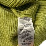 Double Zero  Size M Long Sleeve Plunge Neck Crop Green‎ Pointelle Knit Rib Fitted Photo 5