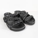 BP  Keaton Flat Slide Sandal Braided Straps Faux Leather Women's 4.5 Photo 1