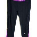 Glyder Black & Purple Tie Dye Crop Leggings Photo 1