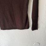 Venus Sweater Y2k Small Brown Crochet Trim Long Sleeve Pullover Fairy Top Photo 2