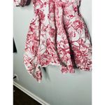 PETERSYN Rustic Red Pink Floral Printed Cotton Puff Sleeves Isodora Dress S Photo 4