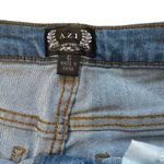 A.Z.I. New York Weekend Party Girl Distressed Jean Angled Fringe Hem, Sz 6 Blue Photo 13