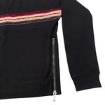 Rails  Marlo velvet striped sweatshirt S Black Cozy Loungewear Photo 3