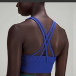 Lululemon Set Flare Leggings 30" & Energy Ribbed Bra Psychic Blue EUC Photo 9